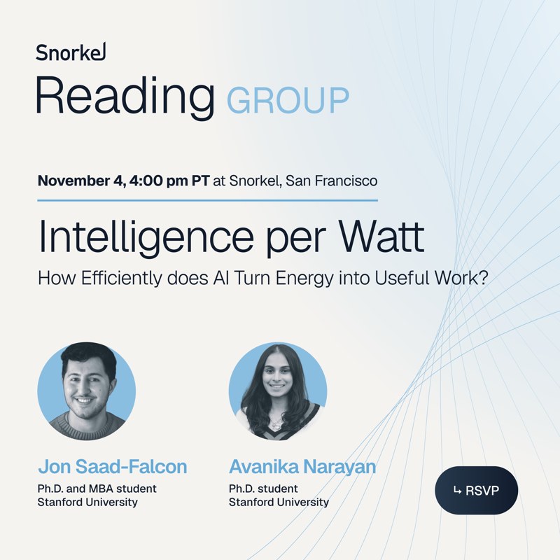 Reading Group: How Efficiently Does AI Turn Energy into Useful Work? event artwork