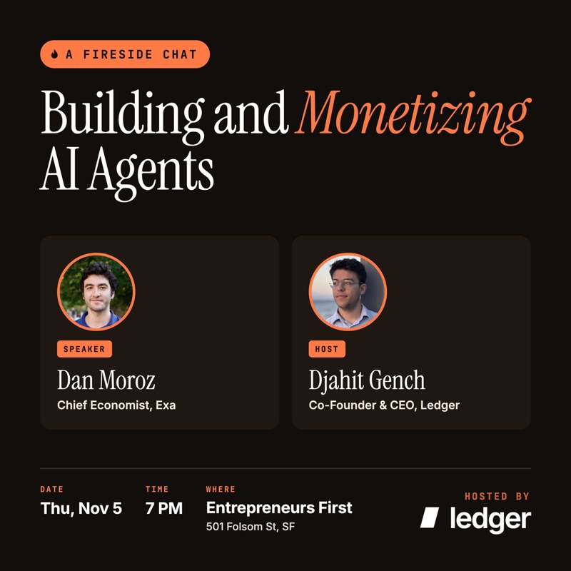 Building and Monetizing Agents: Fireside with Dan Moroz event artwork