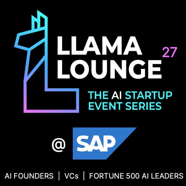 Llama Lounge 27: The AI Startup Event Series @ SAP event artwork