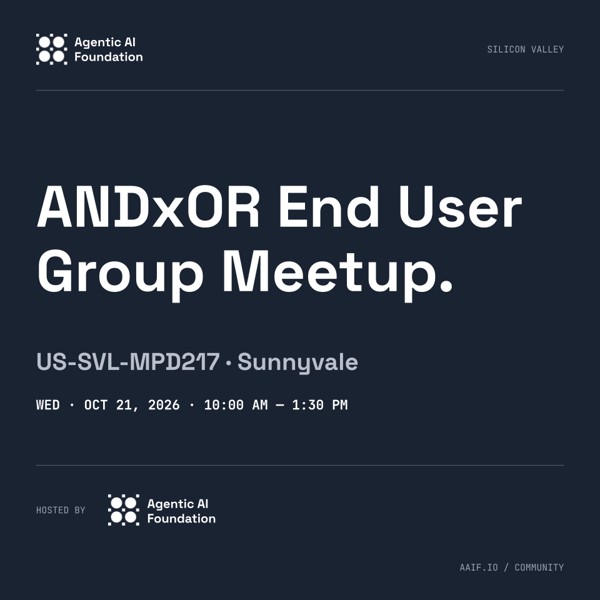 ANDxOR End User Group Meetup event artwork
