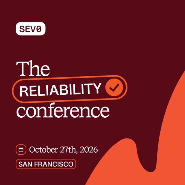 SEV0 - The reliability conference (SF) event artwork