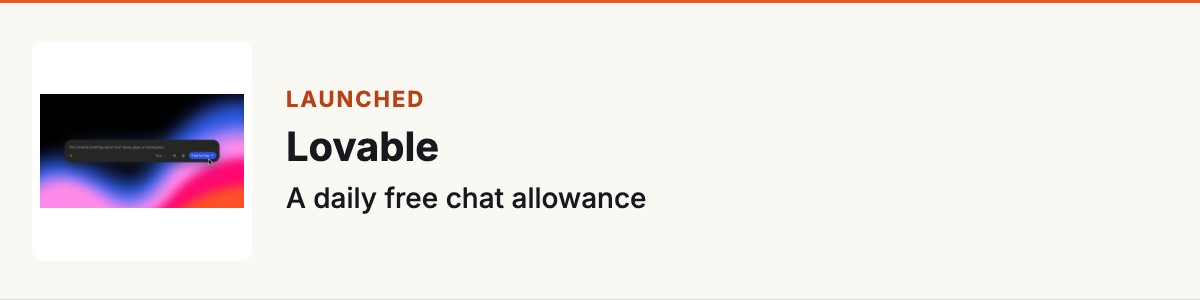 Lovable : A daily free chat allowance