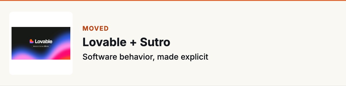 Lovable + Sutro : Making software easier to understand