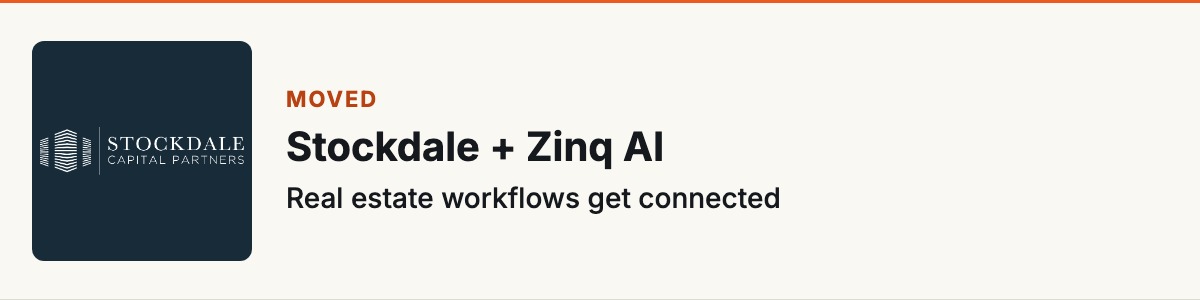 Stockdale + Zinq AI : Real estate workflows get connected